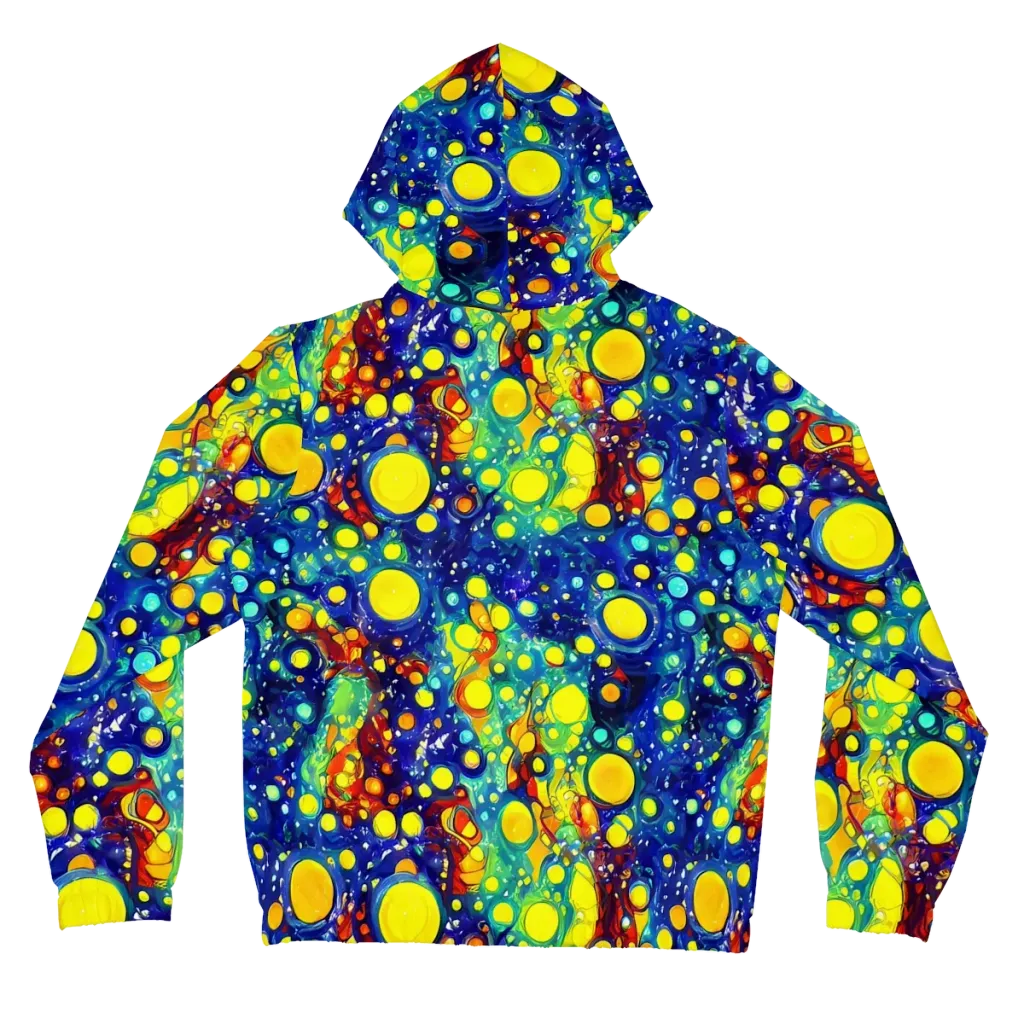 Midnight Bubbles on Women's Full-Zip Hoodie — Back