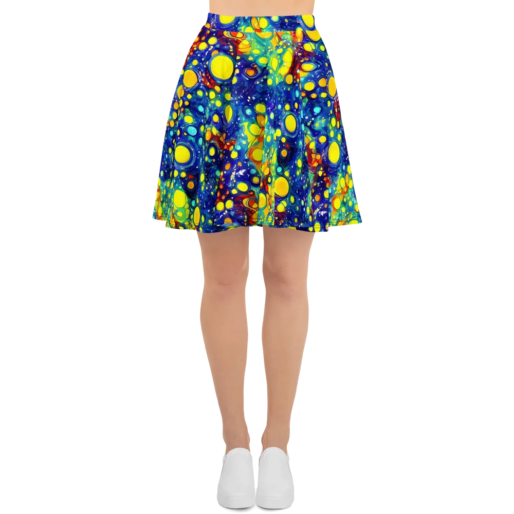 Midnight Bubbles on Skater Skirt — Front