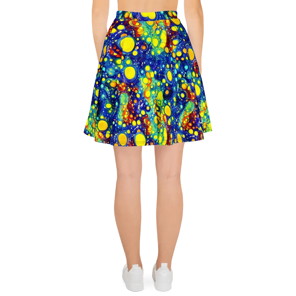 Midnight Bubbles on Skater Skirt — Back