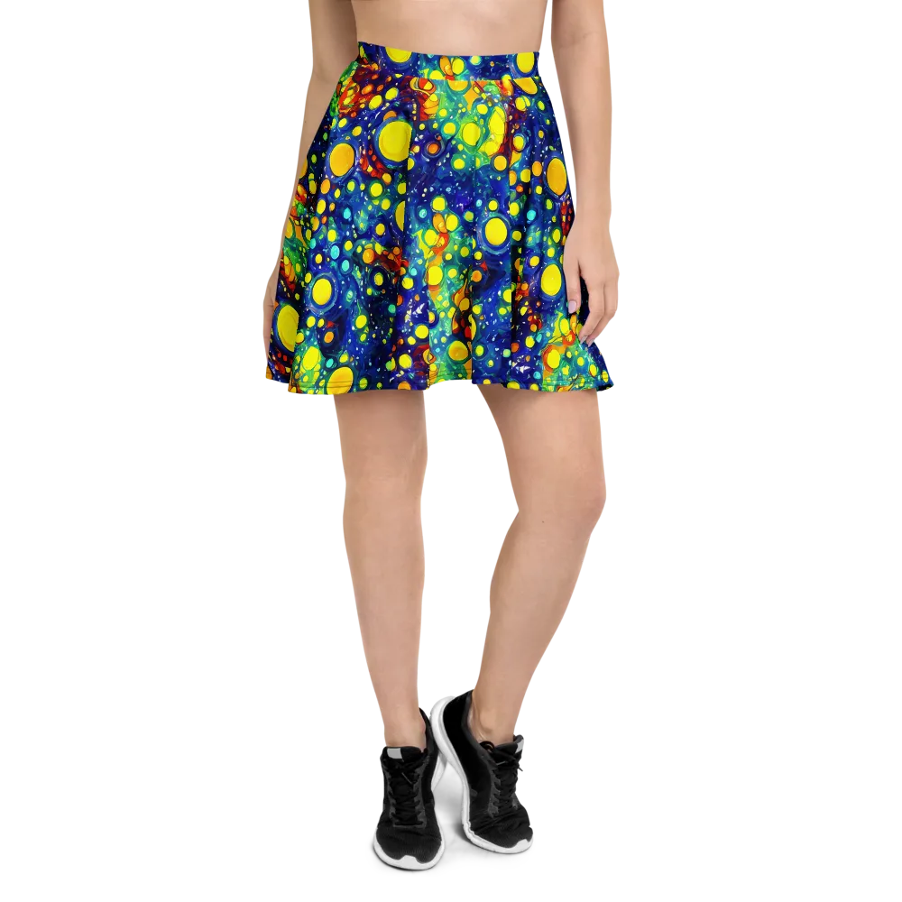 Midnight Bubbles on Skater Skirt — Front