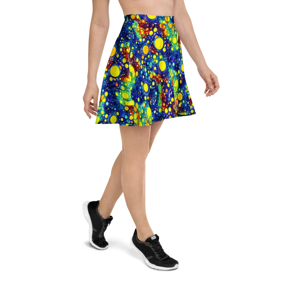 Midnight Bubbles on Skater Skirt — Right
