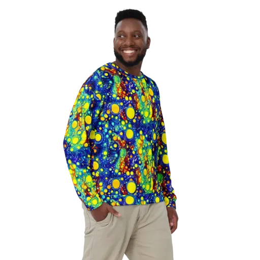 Midnight Bubbles on a Sweatshirt
