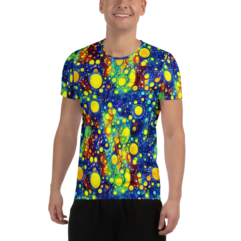 Midnight Bubbles on Men's Athletic T-Shirt — Front