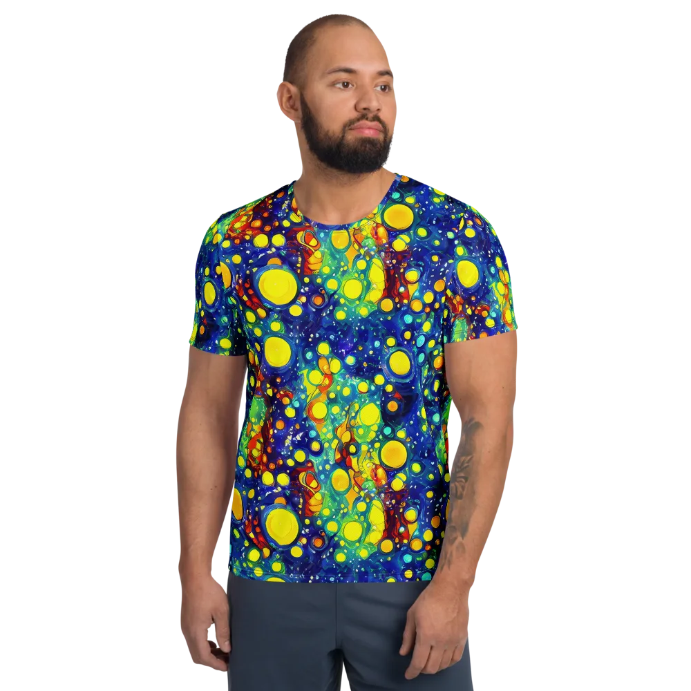 Midnight Bubbles on Men's Athletic T-Shirt — Front