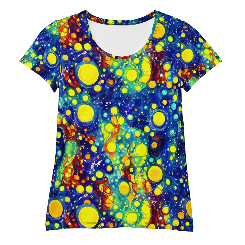Midnight Bubbles on Women's Athletic T-Shirt — Front