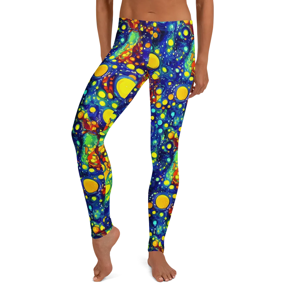 Midnight Bubbles on Leggings — Front