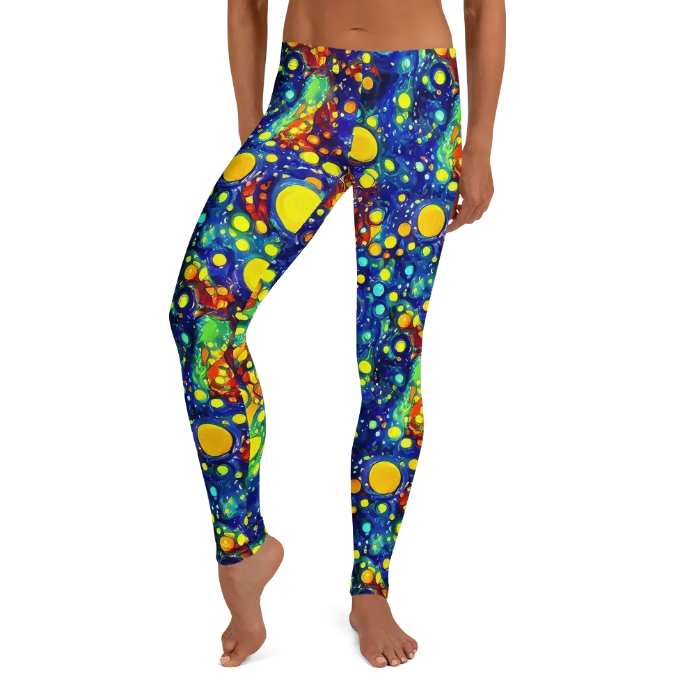 Midnight Bubbles on Leggings — Front