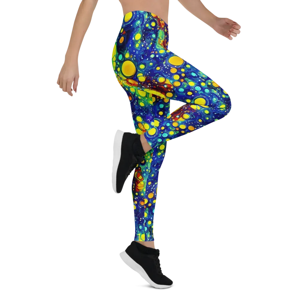 Midnight Bubbles on Leggings — Right