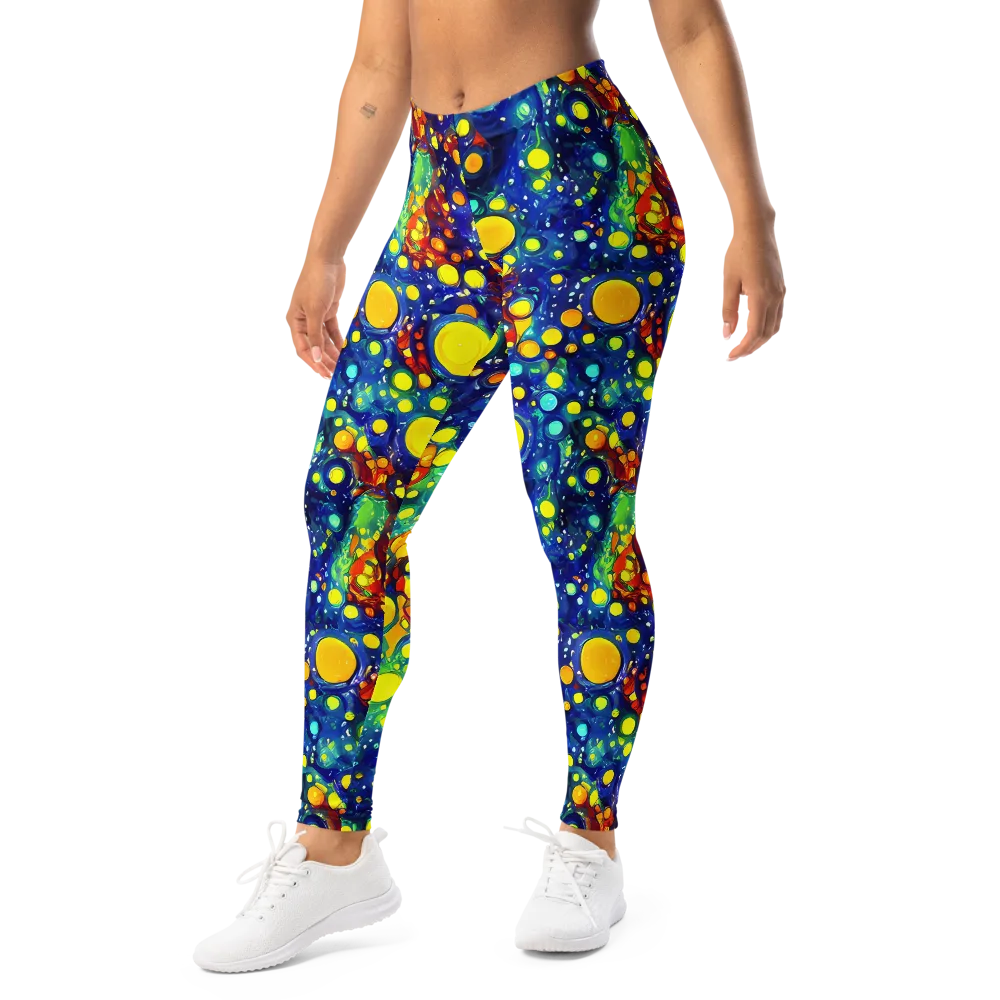 Midnight Bubbles on Leggings — Left Front