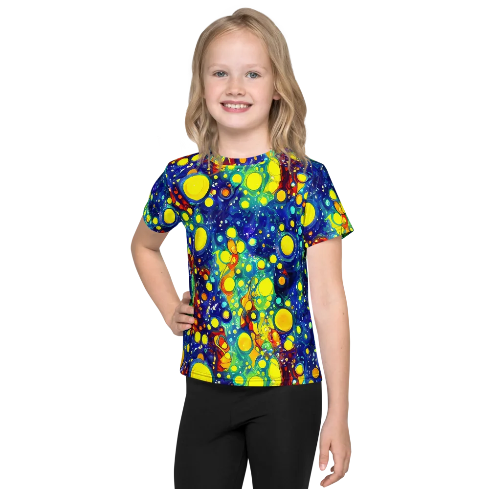 Midnight Bubbles on Kids Crew Neck T-Shirt — Front