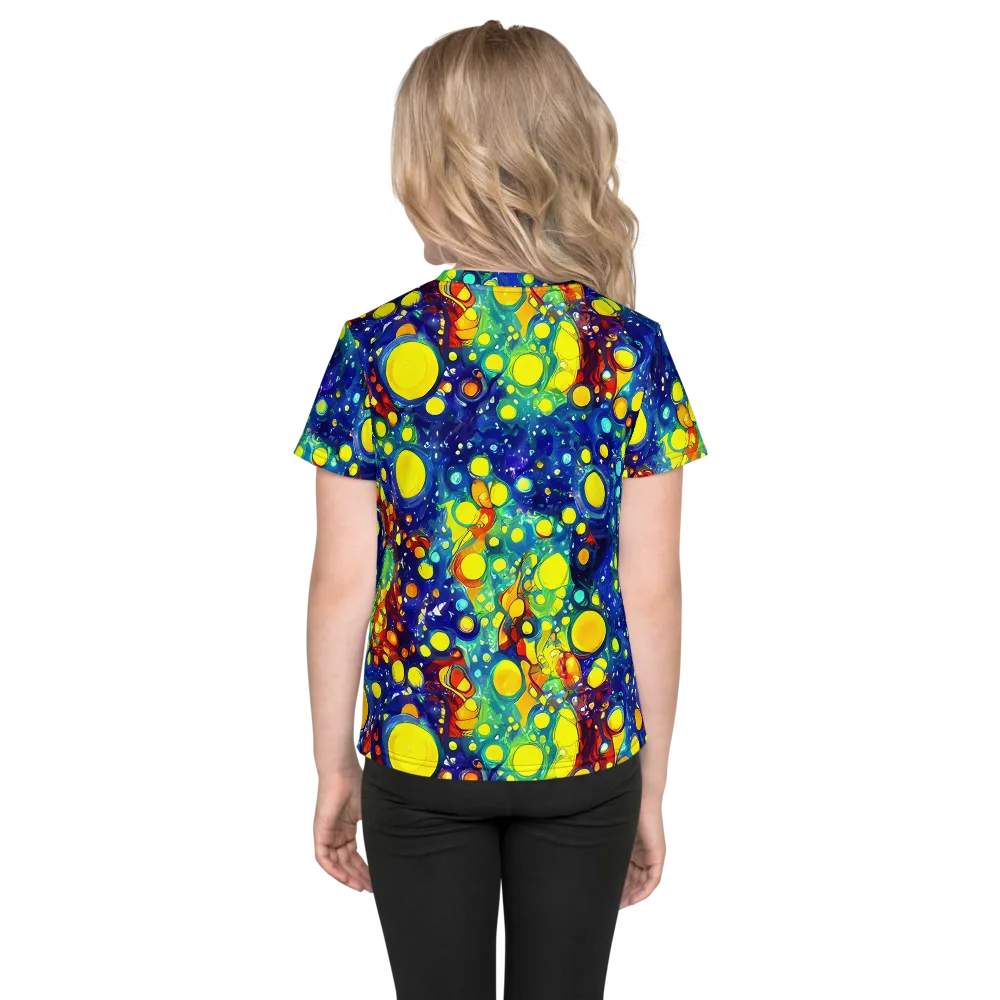 Midnight Bubbles on Kids Crew Neck T-Shirt — Back