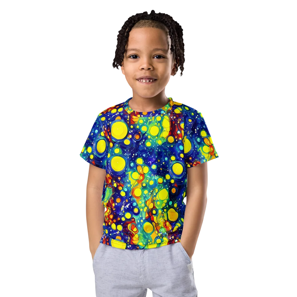 Midnight Bubbles on Kids Crew Neck T-Shirt — Front