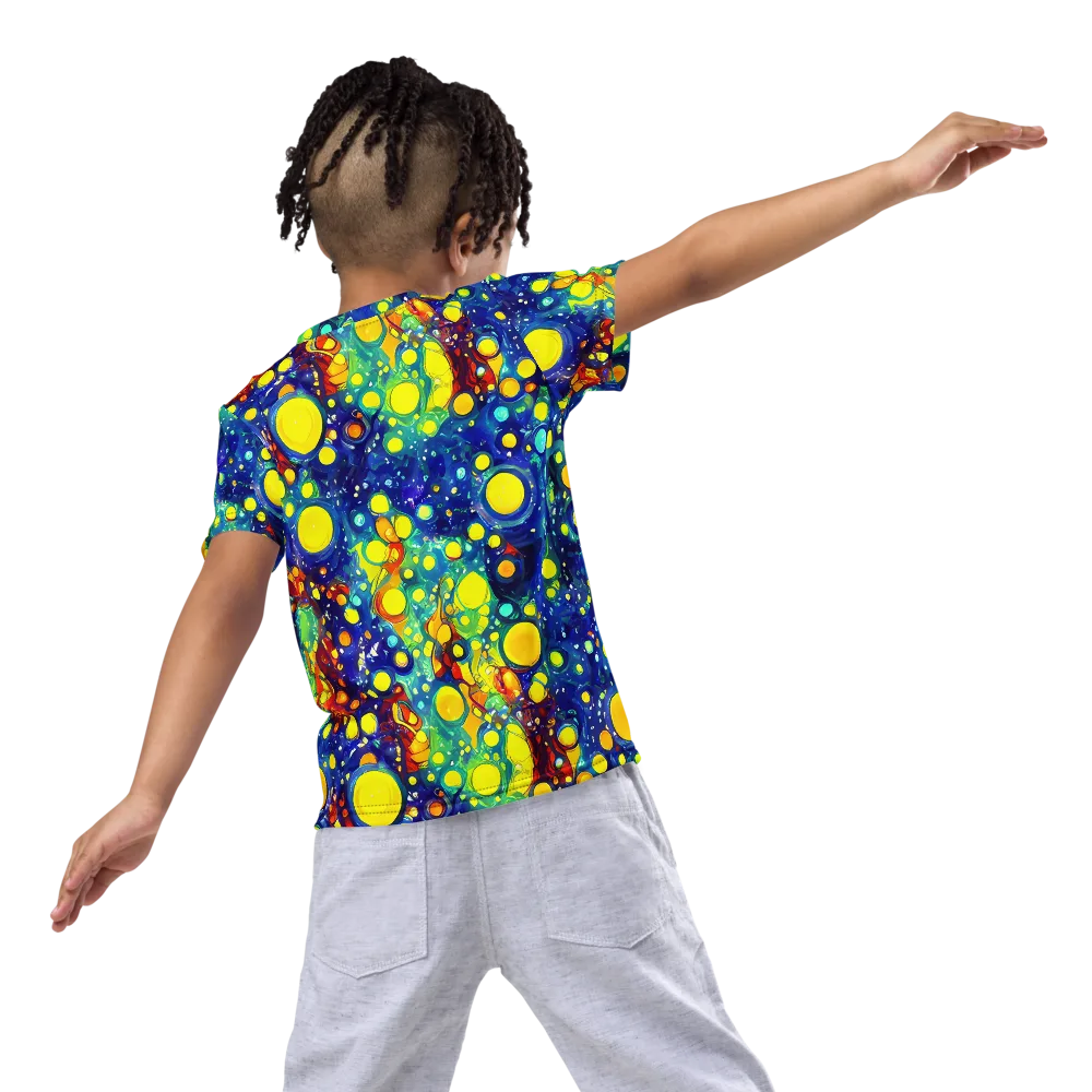 Midnight Bubbles on Kids Crew Neck T-Shirt — Back