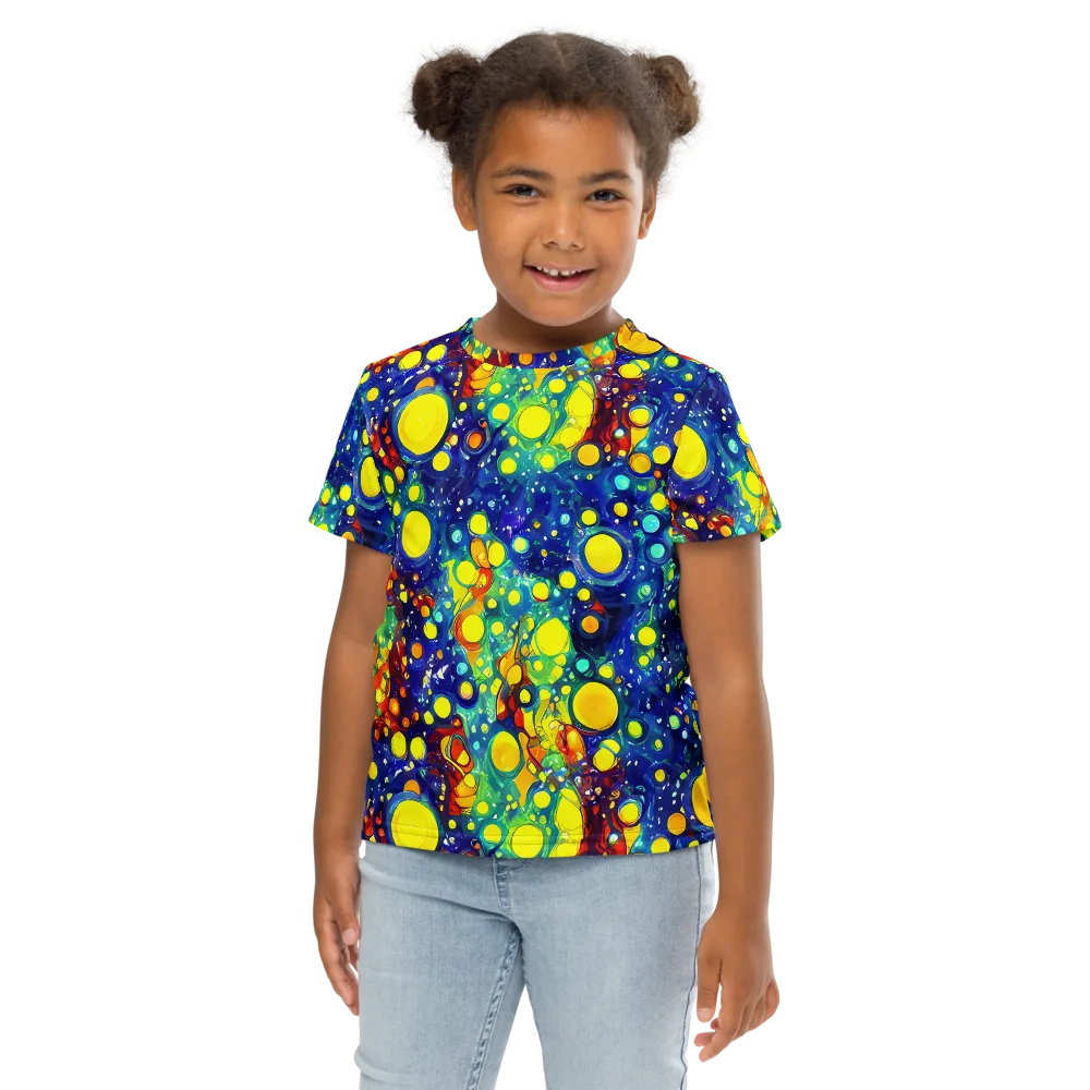Midnight Bubbles on Kids Crew Neck T-Shirt — Front
