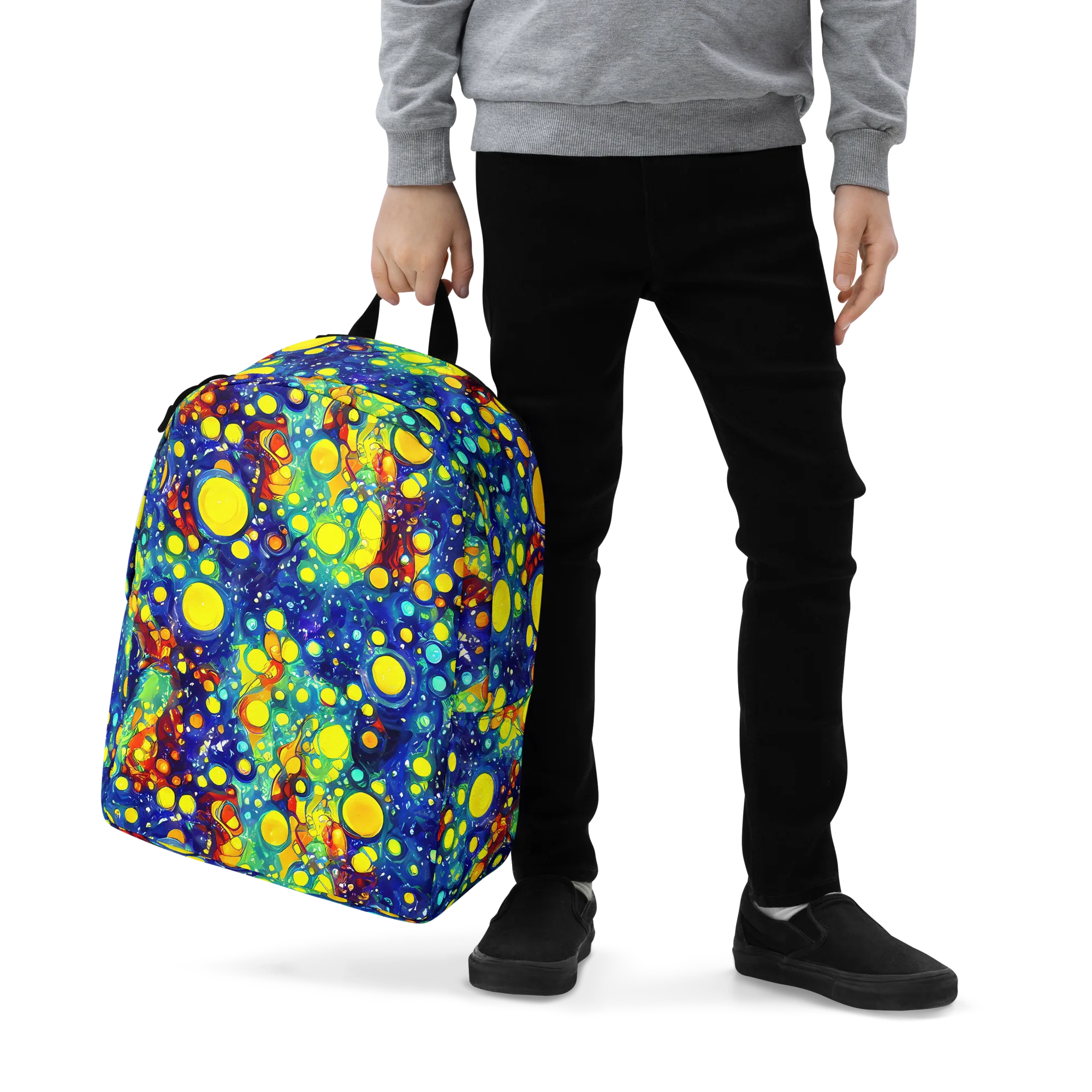 Midnight Bubbles on Minimalist Backpack — Zoomed-in