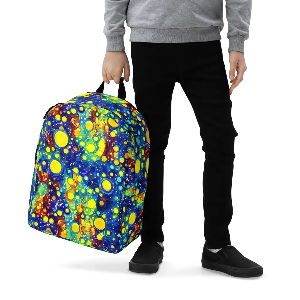 Midnight Bubbles on Minimalist Backpack — Zoomed-in