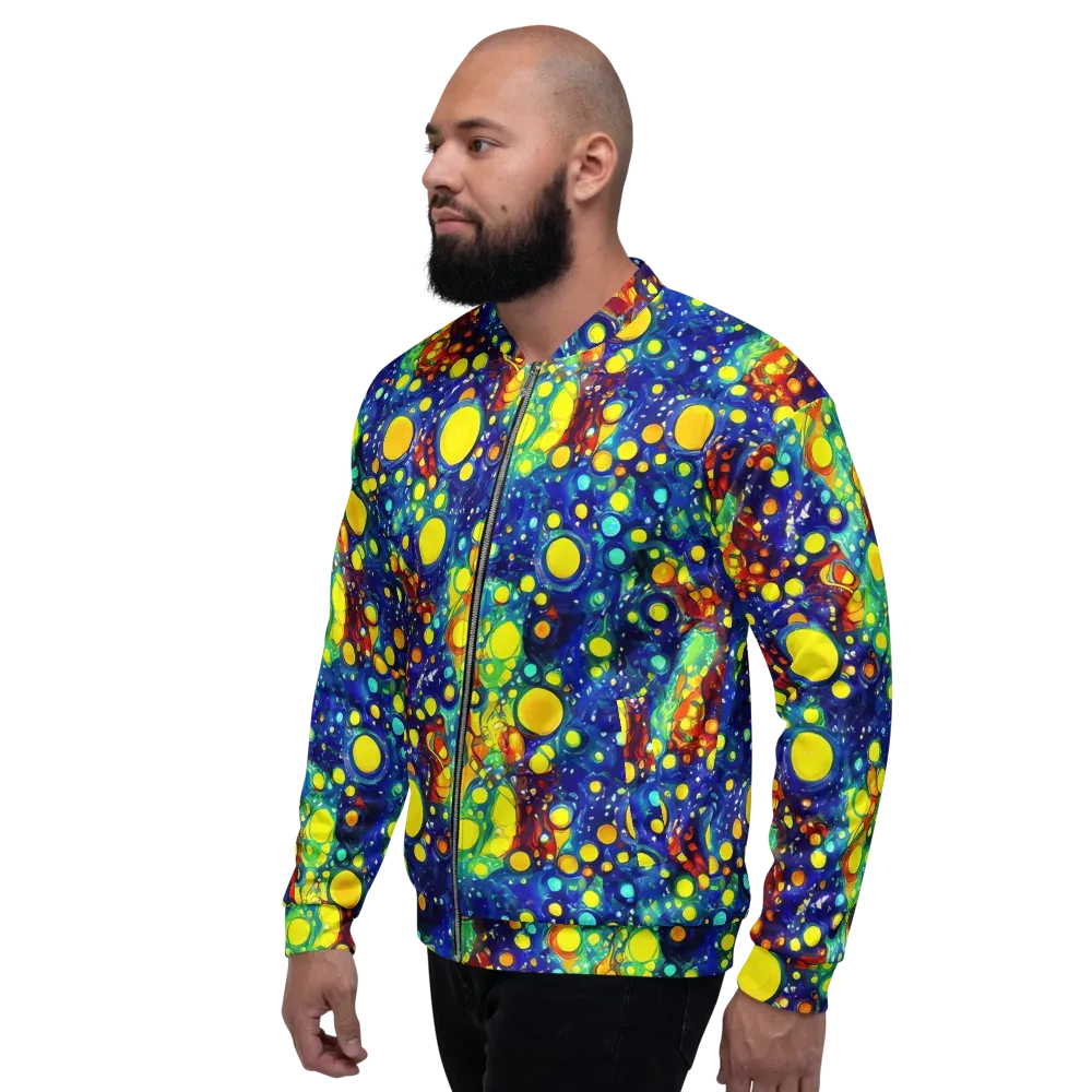 Midnight Bubbles on Bomber Jacket — Left