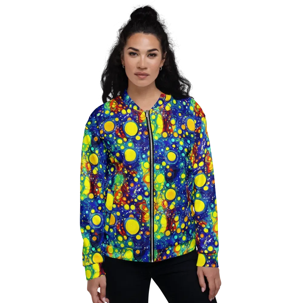Midnight Bubbles on Bomber Jacket — Front