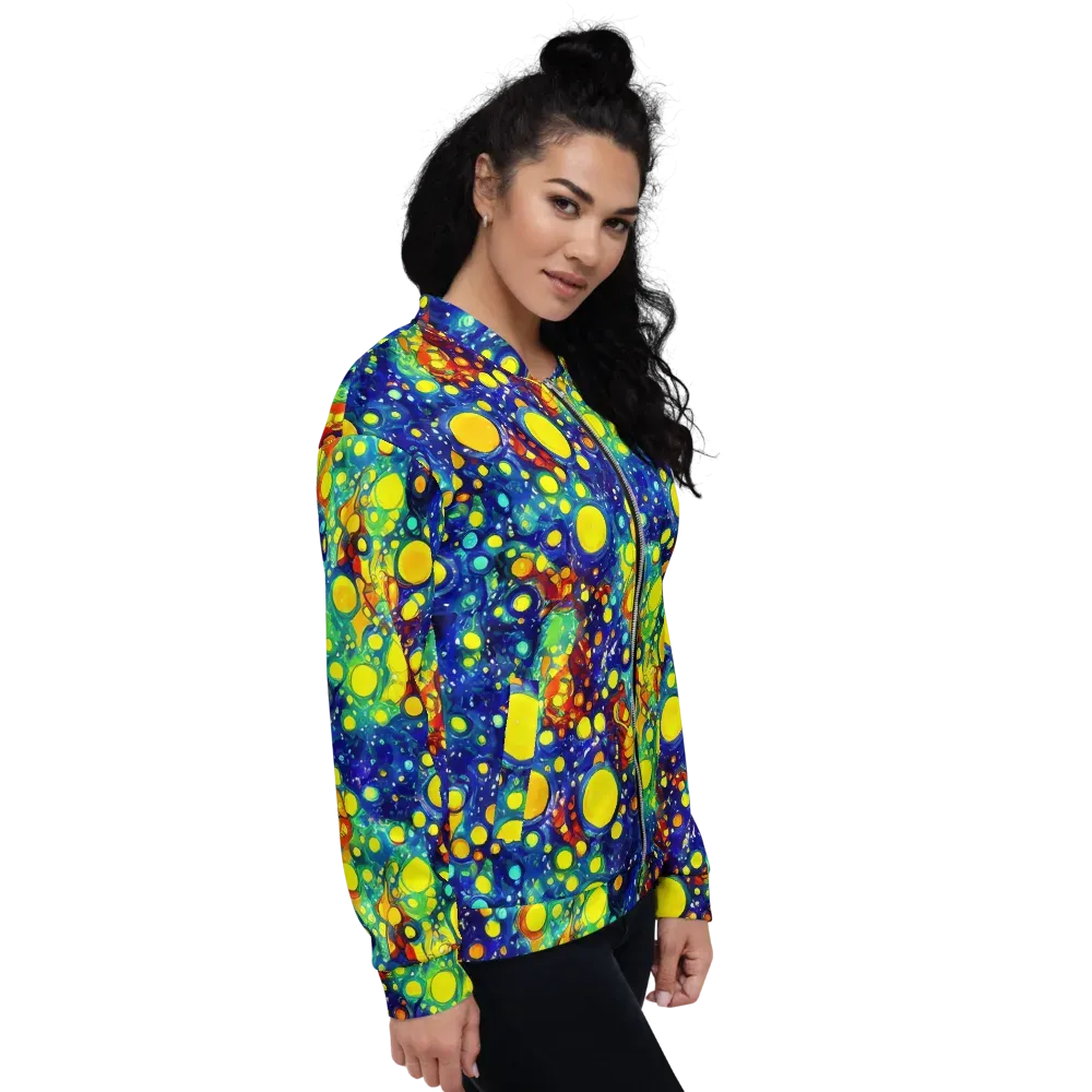 Midnight Bubbles on Bomber Jacket — Right