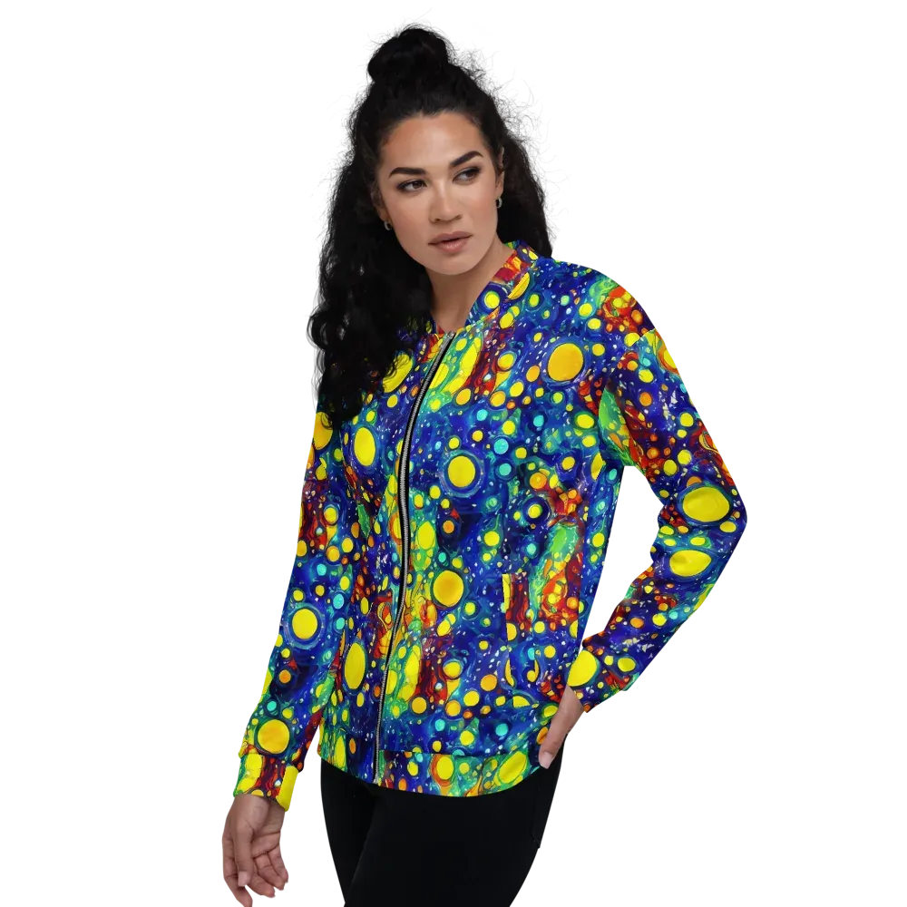 Midnight Bubbles on Bomber Jacket — Left