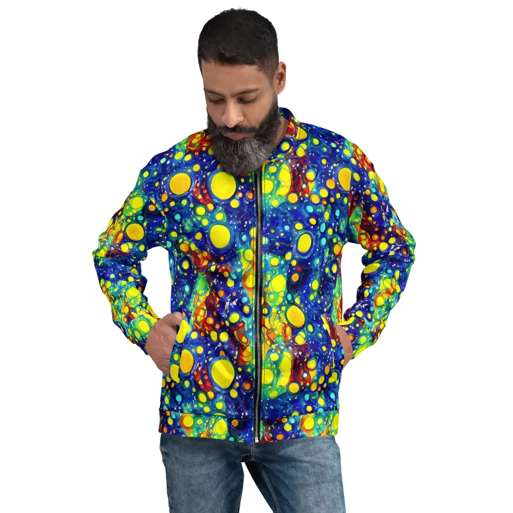 Midnight Bubbles on Bomber Jacket — Front