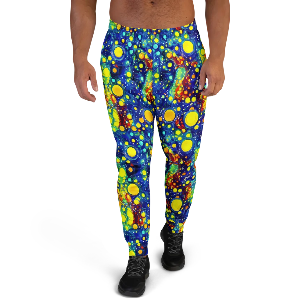 Midnight Bubbles on Men's Joggers — Front