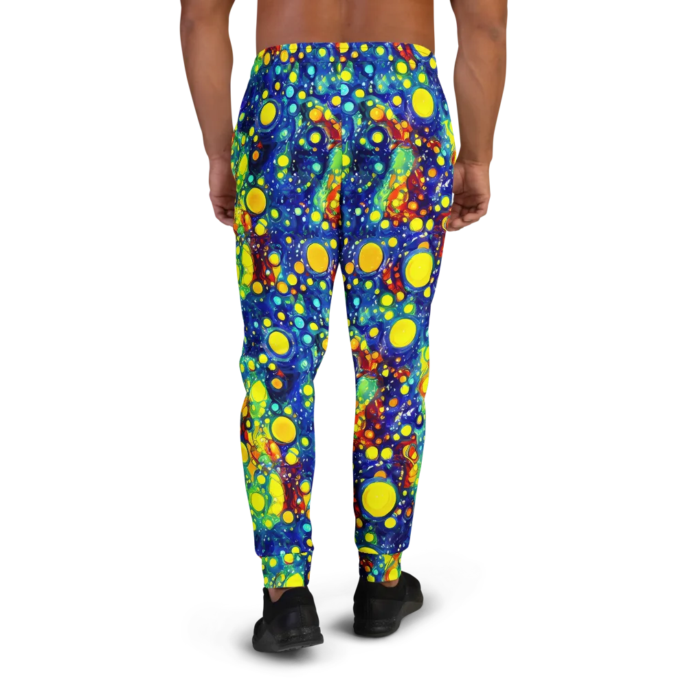 Midnight Bubbles on Men's Joggers — Back