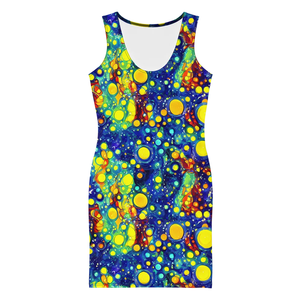 Midnight Bubbles on Bodycon Dress — Front