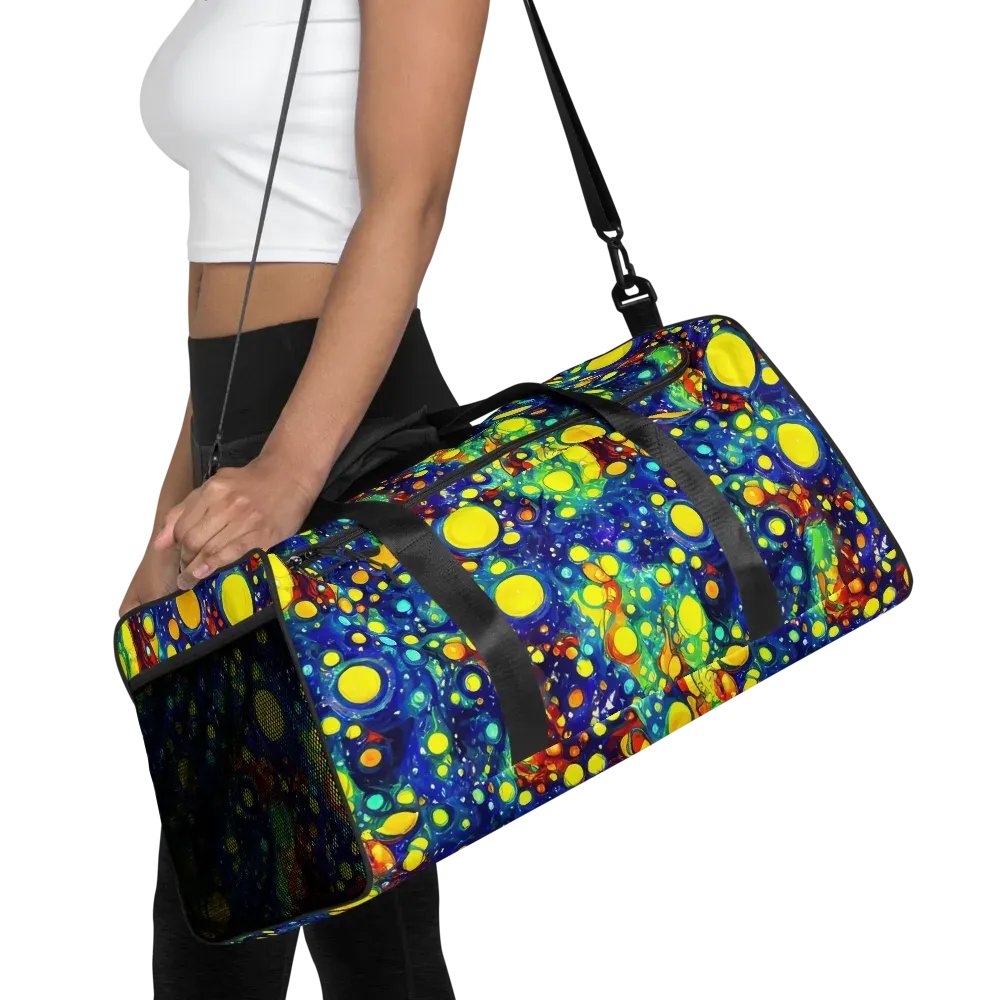 Midnight Bubbles on Duffle Bag — Front