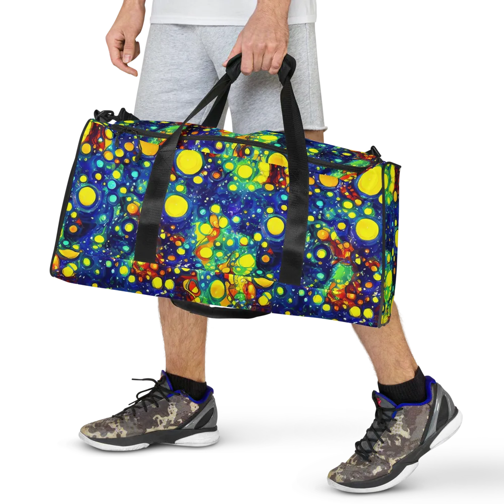 Midnight Bubbles on Duffle Bag — Front
