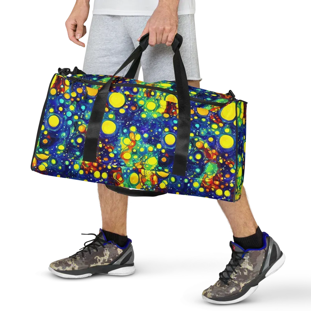 Midnight Bubbles on Duffle Bag — Front