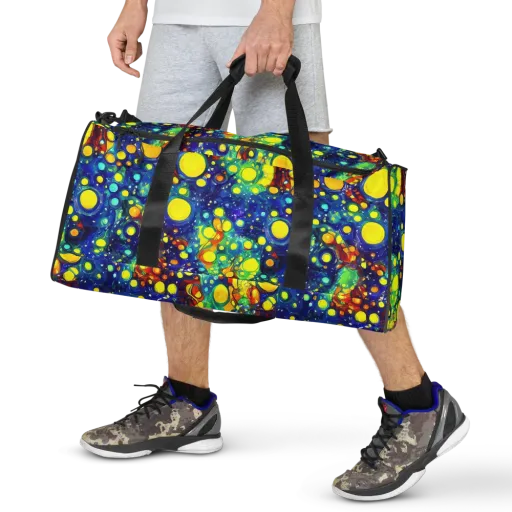 Midnight Bubbles on a Duffle Bag