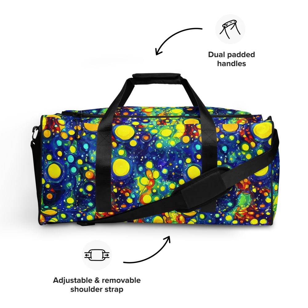Midnight Bubbles on Duffle Bag — Front