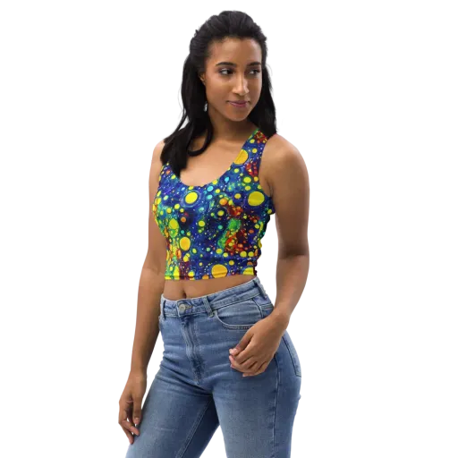 Midnight Bubbles on a Crop Top