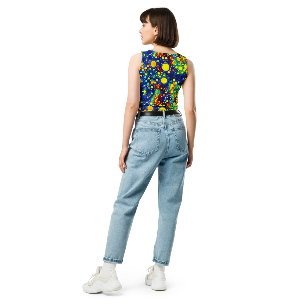 Midnight Bubbles on Crop Top — Back