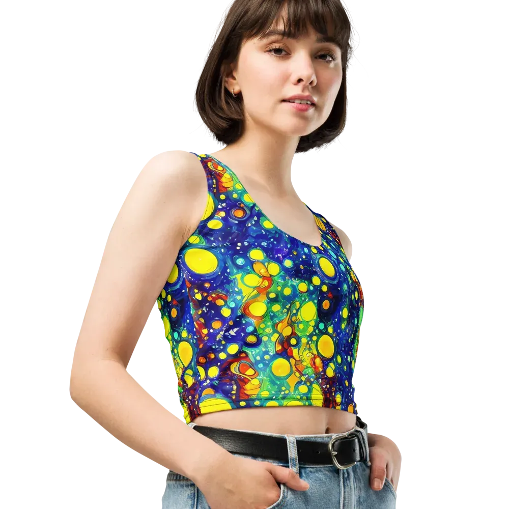 Midnight Bubbles on Crop Top — Right Front