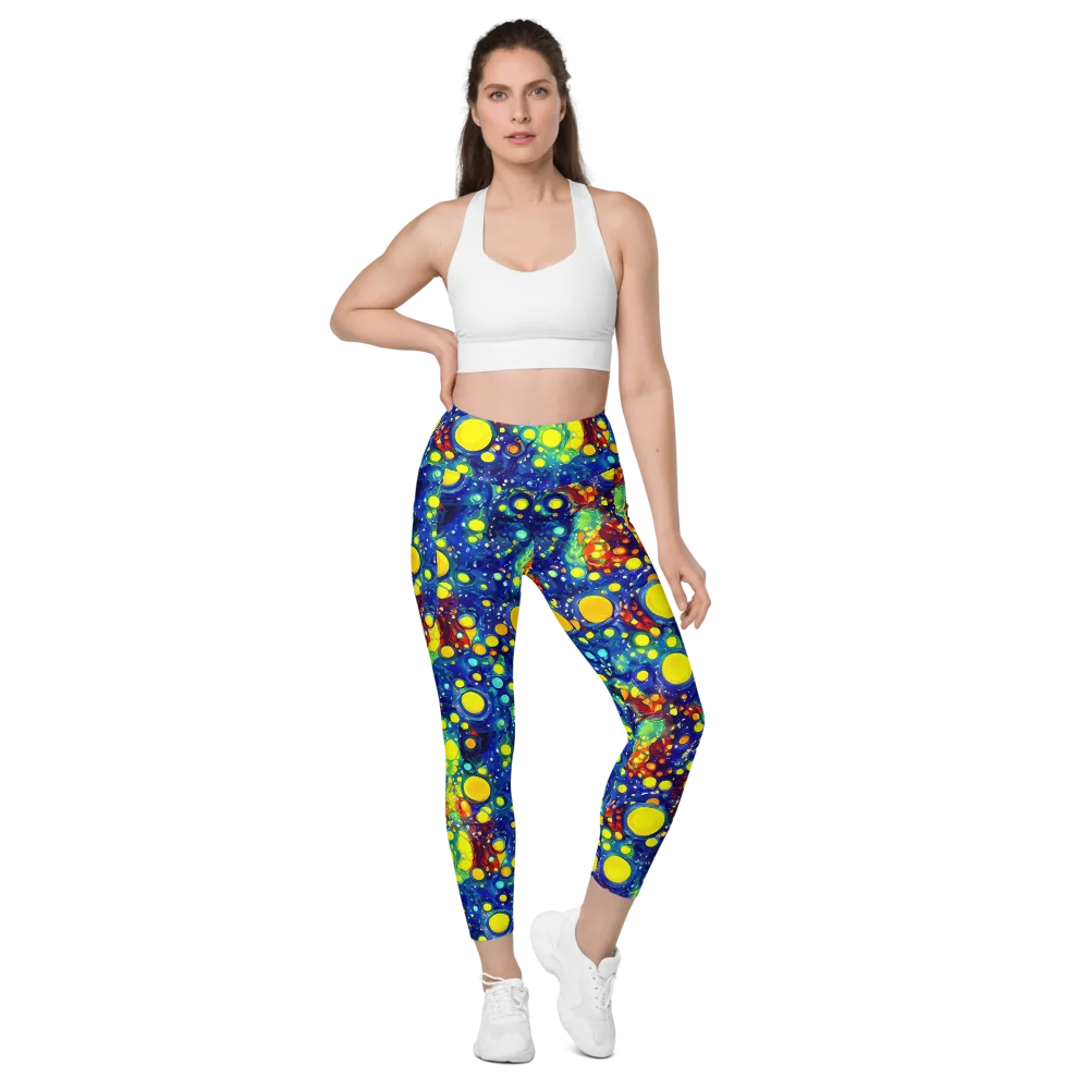 Midnight Bubbles on Leggings with Pockets — Front