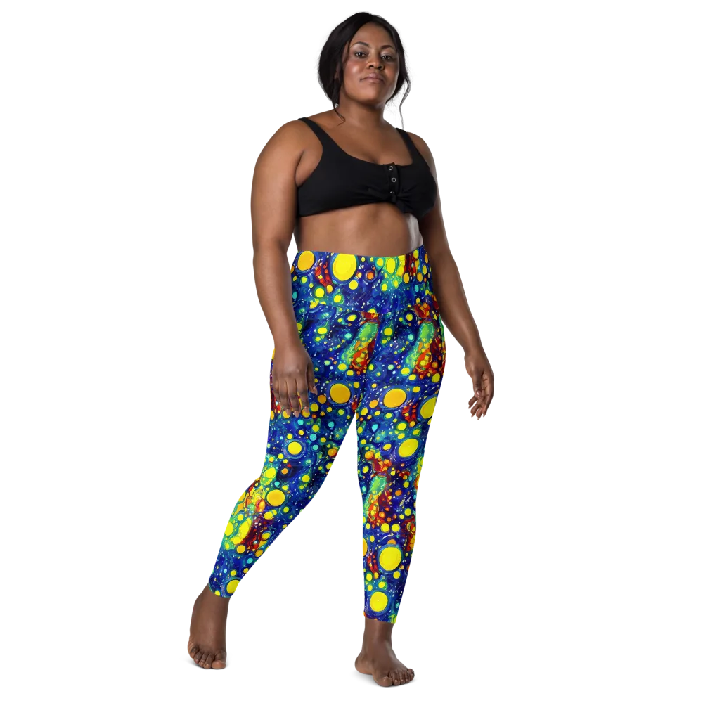 Midnight Bubbles on Leggings with Pockets — Front