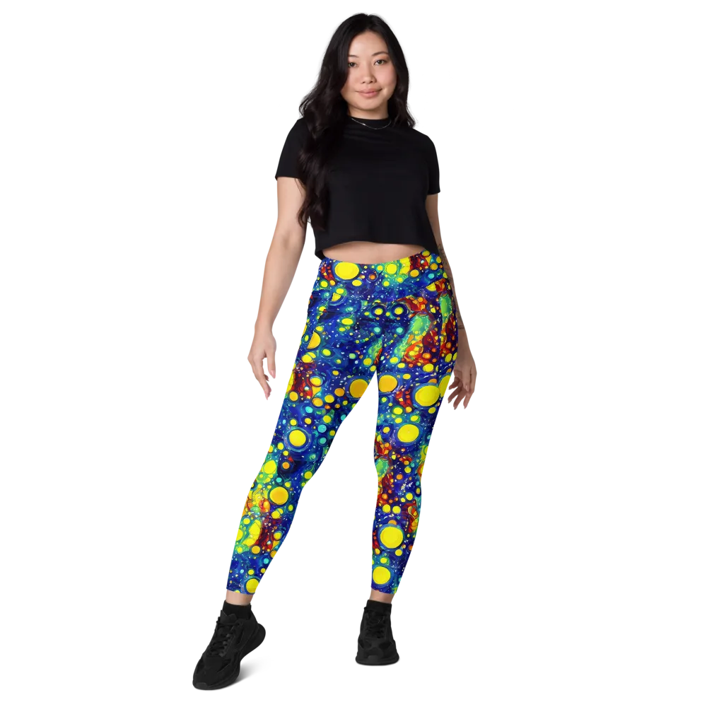 Midnight Bubbles on Leggings with Pockets — Front