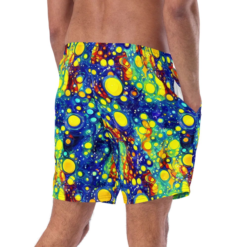 Midnight Bubbles on Swim Trunks — Right Back