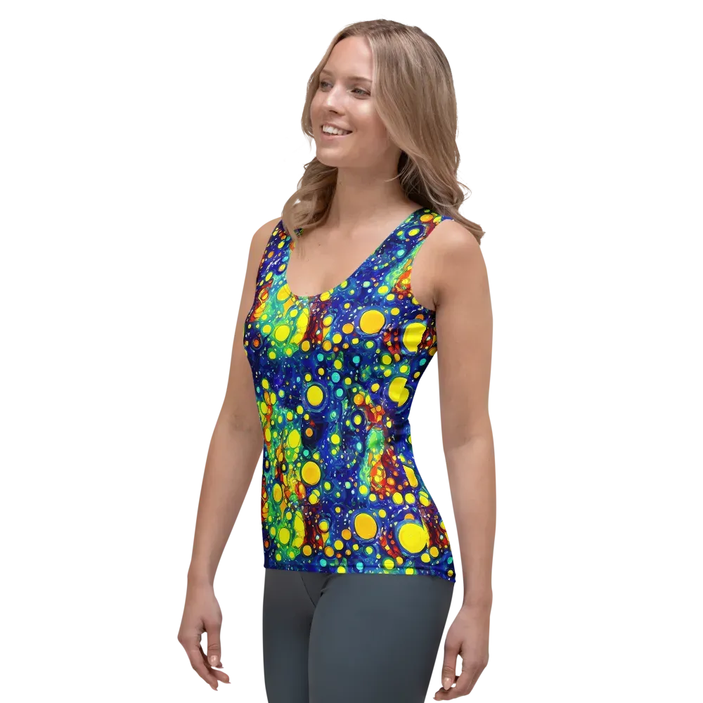 Midnight Bubbles on Women's Tank Top — Left Front