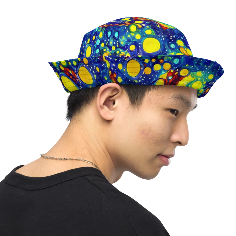 Midnight Bubbles on Reversible Bucket Hat — Right Outside