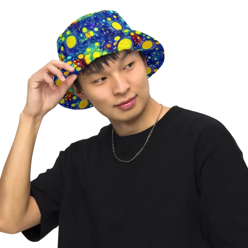 Midnight Bubbles on a Reversible Bucket Hat