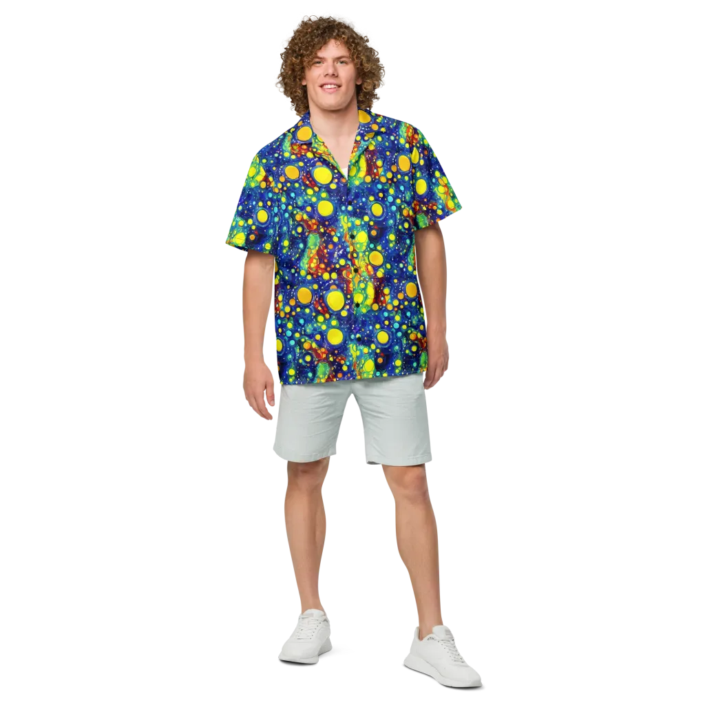 Midnight Bubbles on Button Shirt — Front