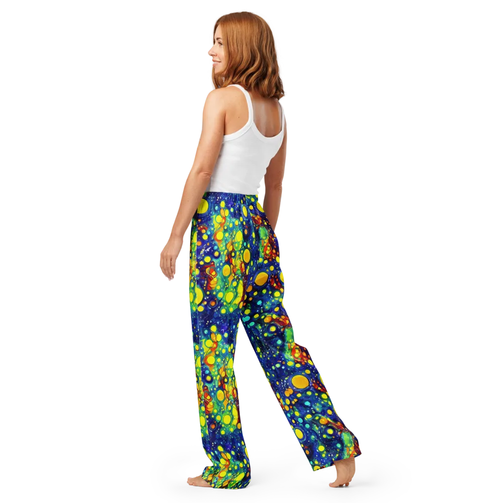 Midnight Bubbles on Women's Pajama Pants — Back