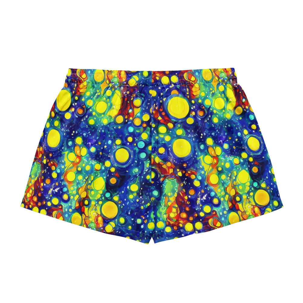 Midnight Bubbles on Women's Pajama Shorts — Back