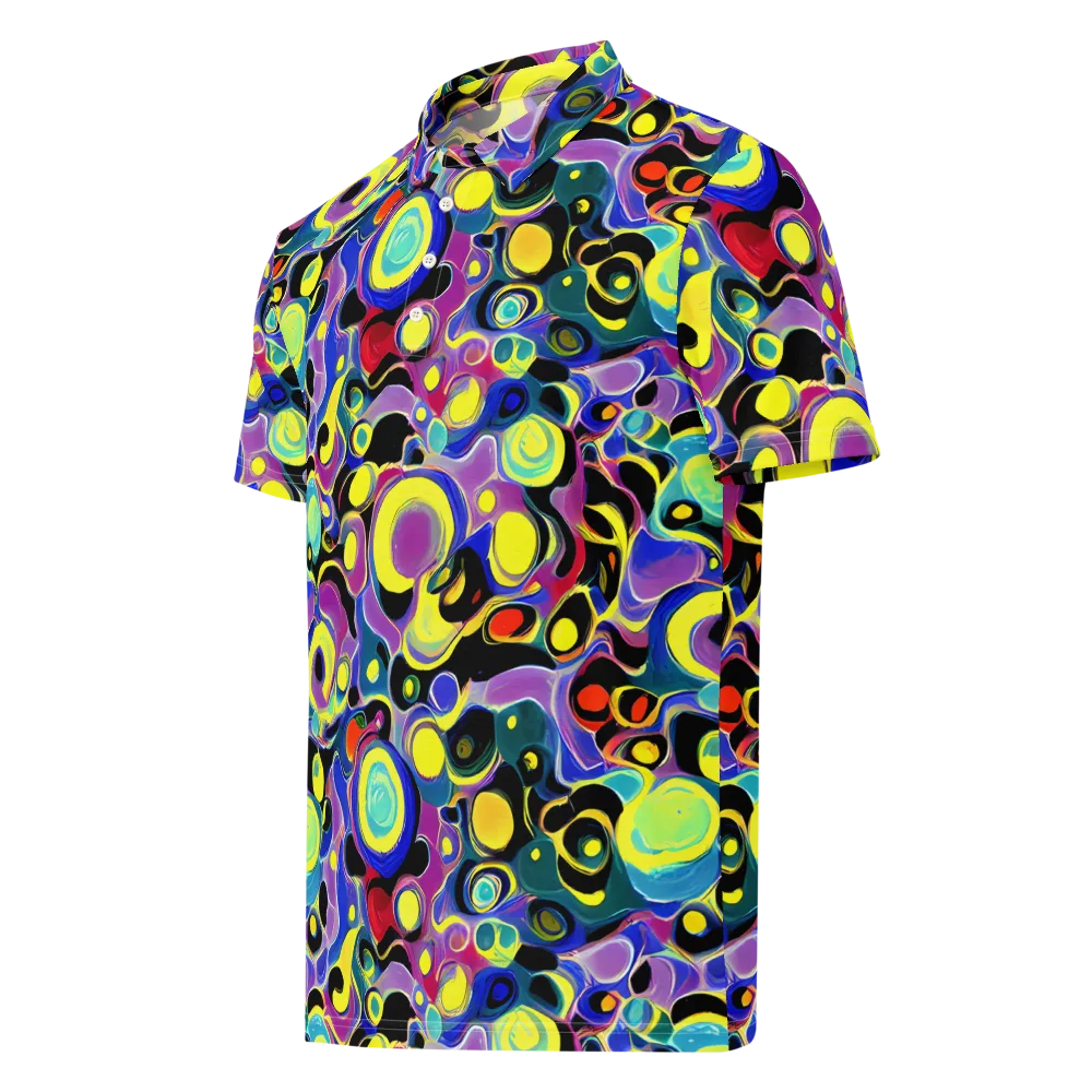 Surreal Current on Men's Slim Fit Polo Shirt — Left Front