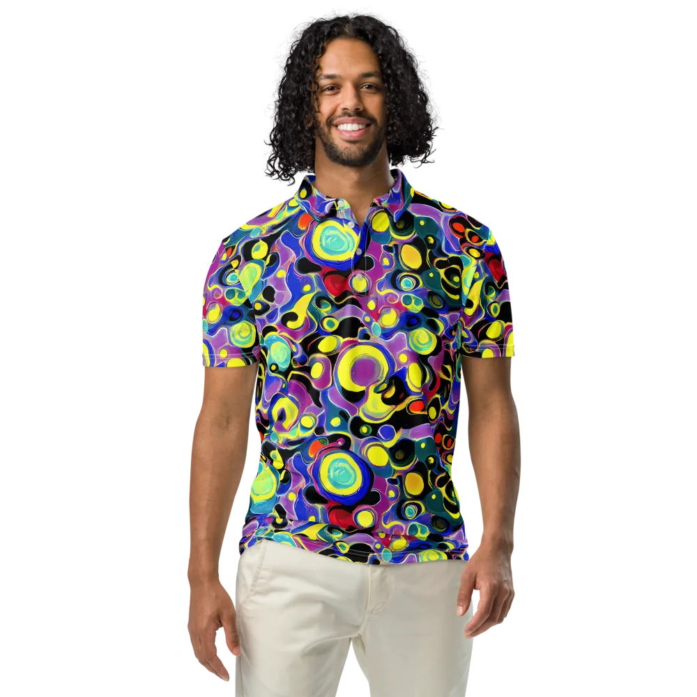 Surreal Current on Men's Slim Fit Polo Shirt — Front