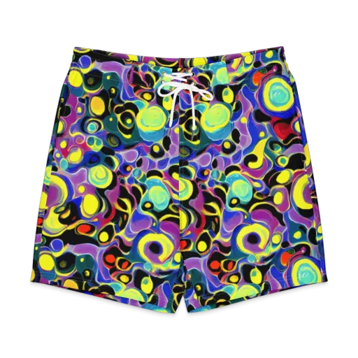 Surreal Current on a Men's Board Shorts