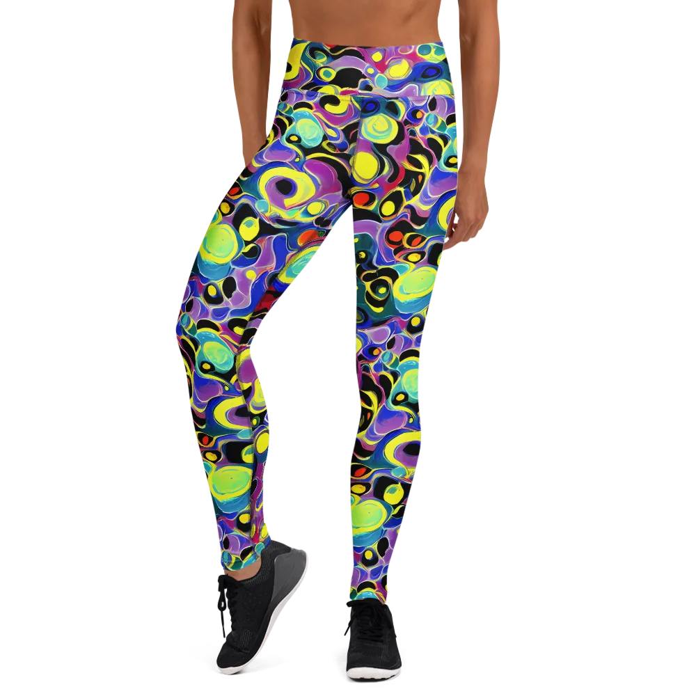 Surreal Current on Yoga Leggings — Front